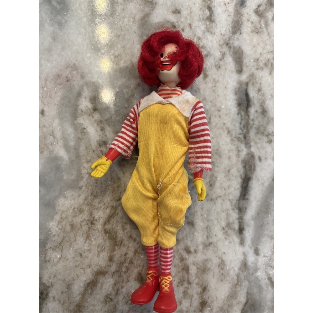 VINTAGE RONALD MCDONALD ACTION FIGURE DOLL-1976-MCDONALDLAND REMCO 8"